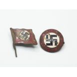 2 x WW2 Nazi Lapel Pins.