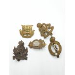 5 x British Arms & Services Cap Badges.