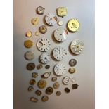 Collection of assorted Vintage Watch Movements and Parts, mostly Antique some modern