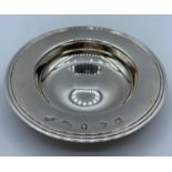 Silver Armada Bon Bon Dish, clear Hallmark for Birmingham Silver 10cm diameter and weight 80g approx