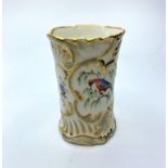 H&R Daniel Spill Vase with bird and woodland decoration, 10cm tall