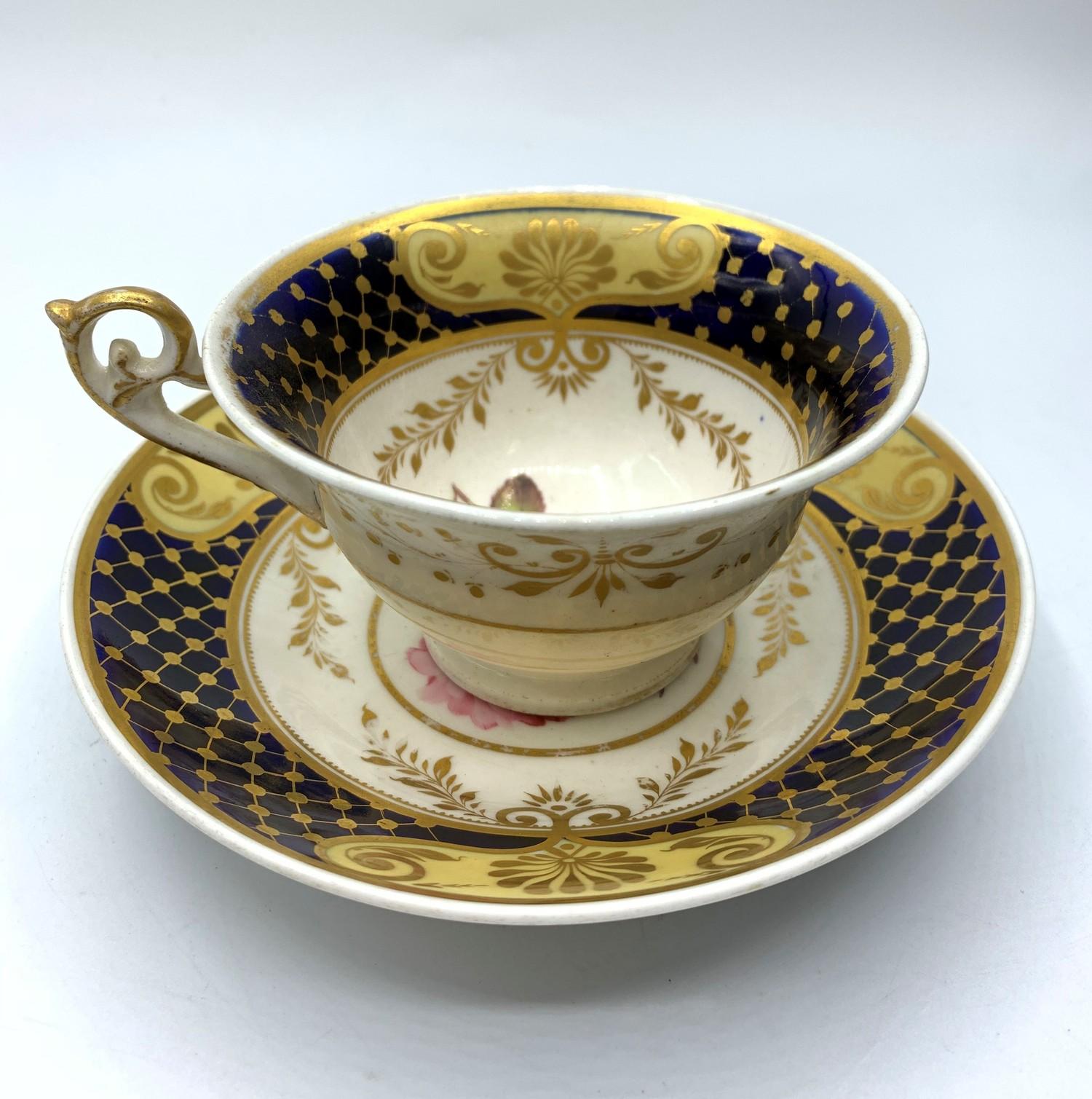 H&R Daniel Bell shape Cup & Saucer circa 1830 (2)