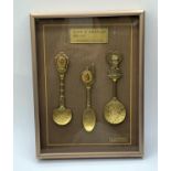 Set of 3 Olympic Games Commemorative Spoons from the 1988 Games in Seoul, south Korea. The spoons