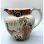 Nice example of a Burma Oriental themed Jug with cracked glazed finish (repair on handle), 14cm tall