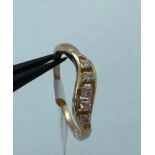 14K Yellow Gold Ring with 0.25ct Diamonds, weight 2.9g and size O1/2 (ECN657)