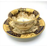 H&R Daniel Cup and Saucer with Dresden shaped handle circa 1840 (2)