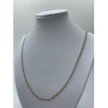 9CT Unusual Link Necklace, weight 5.5g and 56cm long approx