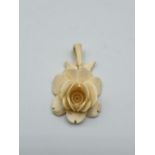Ivory rose pendant