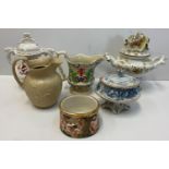 A selection of 6x Italian ceramic pieces to include Capodimante and Bassano (6)