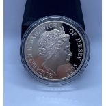 Silver Proof £5 Coin 2005 Issued to Celebrate the 60th Anniversary of the Liberation of Jersey.