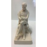 Sculpture of the Duke of Wellington in seated position by Sam Alcock, June 1852, 29cm tall and 2.3kg