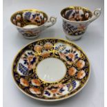 Set of H&R Daniel spode's bell shape teacup, coffee cup and saucer. Pattern no.3736 in good