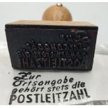 WW2 German Army Field Post Office Rubber Stamp ?Always Include The Post Code?