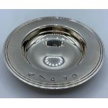 Silver Armada Bon Bon Dish, clear Hallmark for Birmingham Silver 10cm diameter and weight 80g approx