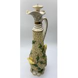 H&R Daniel ornate scent bottle with applied flora and birds with original stopper, in good