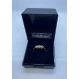 18ct Gold Ring with 3 Diamonds, size N/O and weight 2.2g