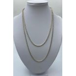 Long Silver Twist Chain, 22g, 90cms.