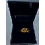 9ct Gold Glasgow Rangers Ring, 1.3g, Size K.