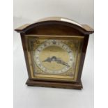 Ornate 1950's gilt faced mantle clock made by Bowden & Son Ltd, Plymouth