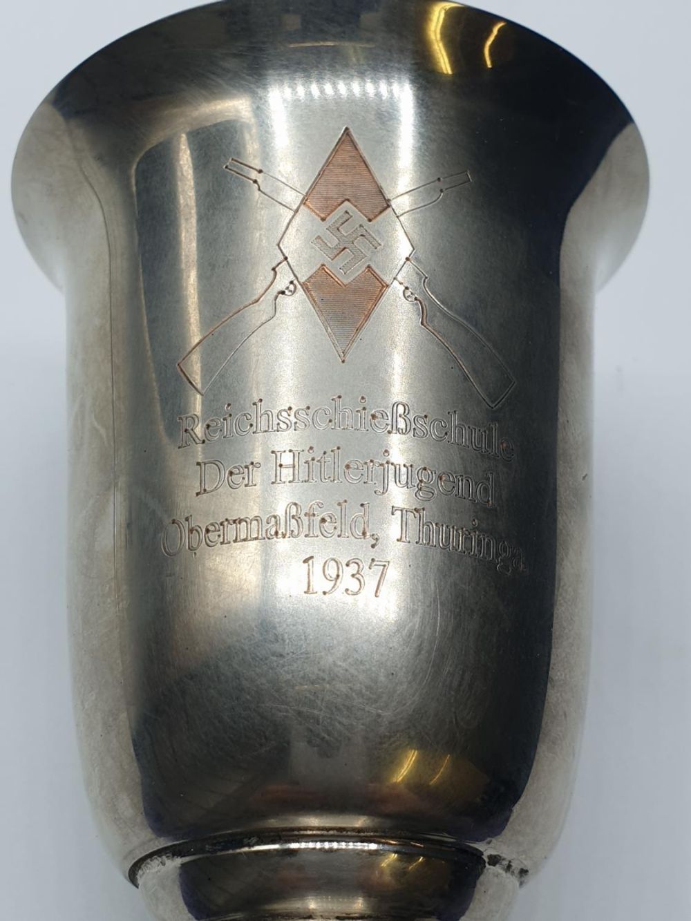 WW2 German Hitler Youth Shooting Camp Trophy Dated 1937. ?Best Shot? - Image 3 of 5