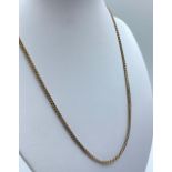 9ct Yellow Gold Link Necklace , marked Italy 375, weight 4.7g and 46cm long approx