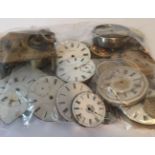 A quality of Antique and Vintage watch and clock movements with additional sundry parts