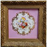 Unusual H&R Daniel wall plaque in baroque gilt frame, 31.5cm and weight 2.15kg