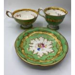 Set of Daniel acanthus base shape teacup, coffee cup and saucer, in good condition pattern no-