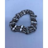Silver Gate Bracelet, weight 30g and 18cm long