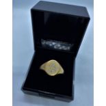 9ct Gold Masonic Ring, 6.5g, Size V.