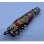Rare Vintage Coronation Pen Knife from Richards of Sheffield. Having Clear Colour Picture of QE II