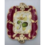 H&R Daniel Rococo Scroll Shape Serving Dish Some Slight Wear Marks.