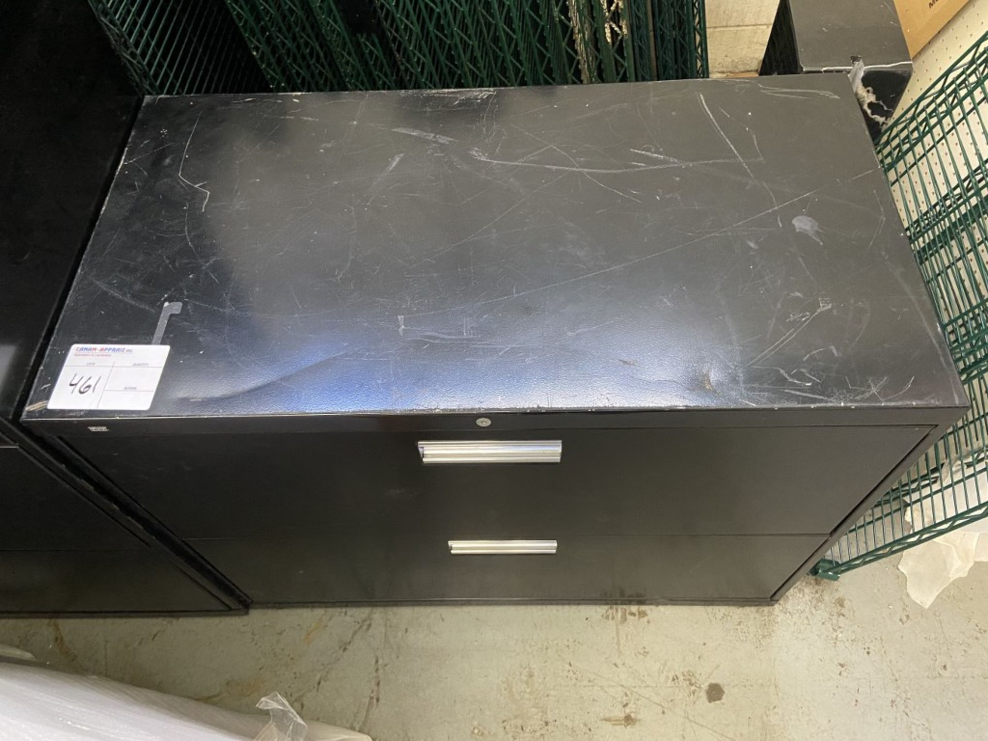 BLACK 2 DRAWER LATERAL FILING CABINET