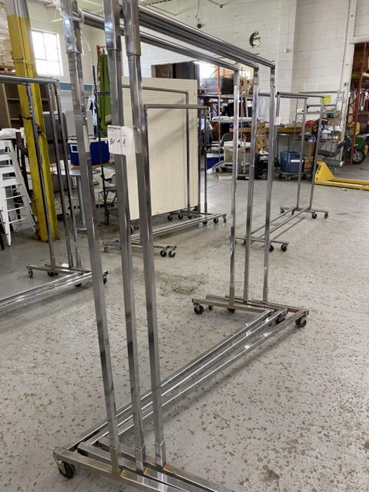 6' STAINLESS STEEL ROLLING HANGER STANDS X 3PCS