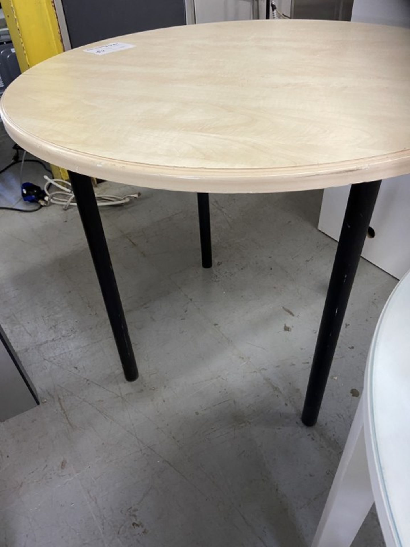 30" ROUND TABLE W/WOOD TOP - Image 2 of 2