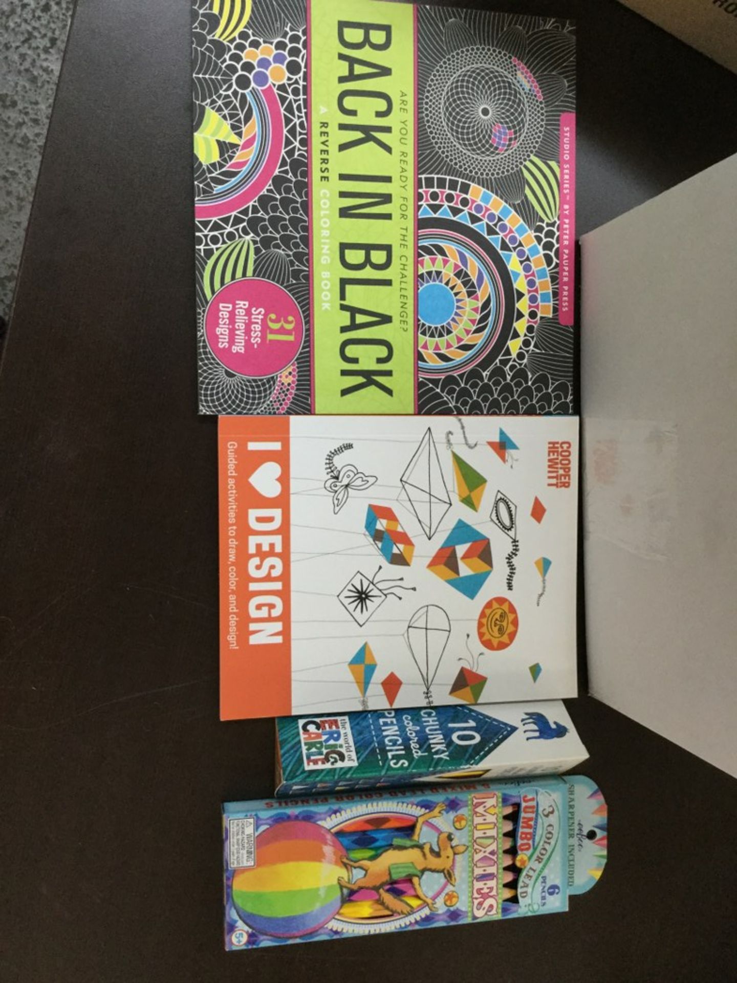 COLORING BOOK SET, W/ COLORING PENCILS