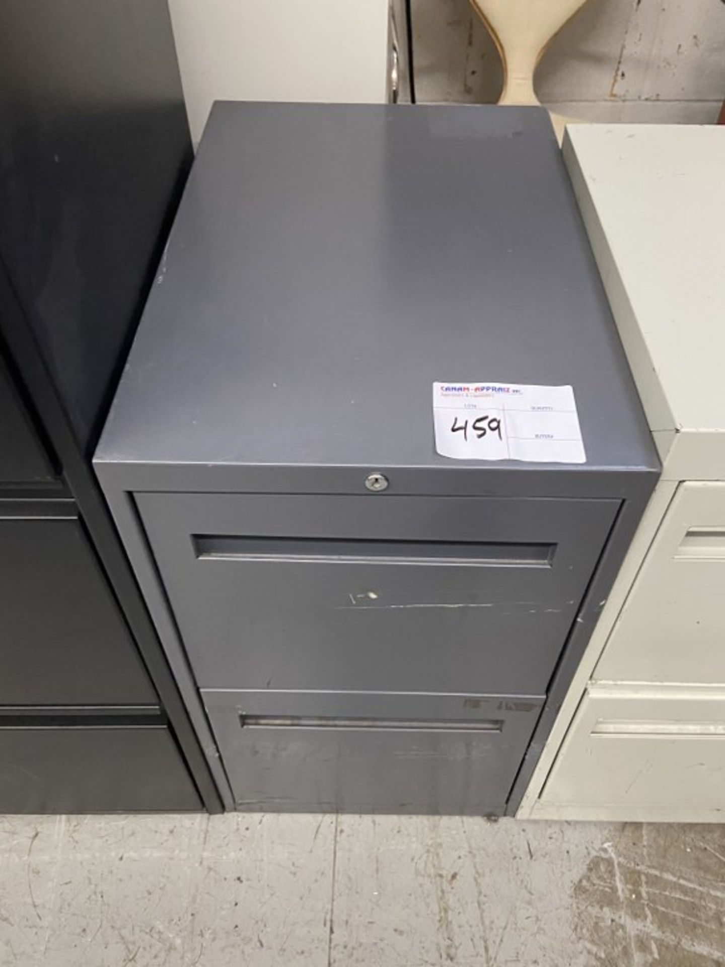 GREY 2 DRAWER LEGAL FILING CABINET