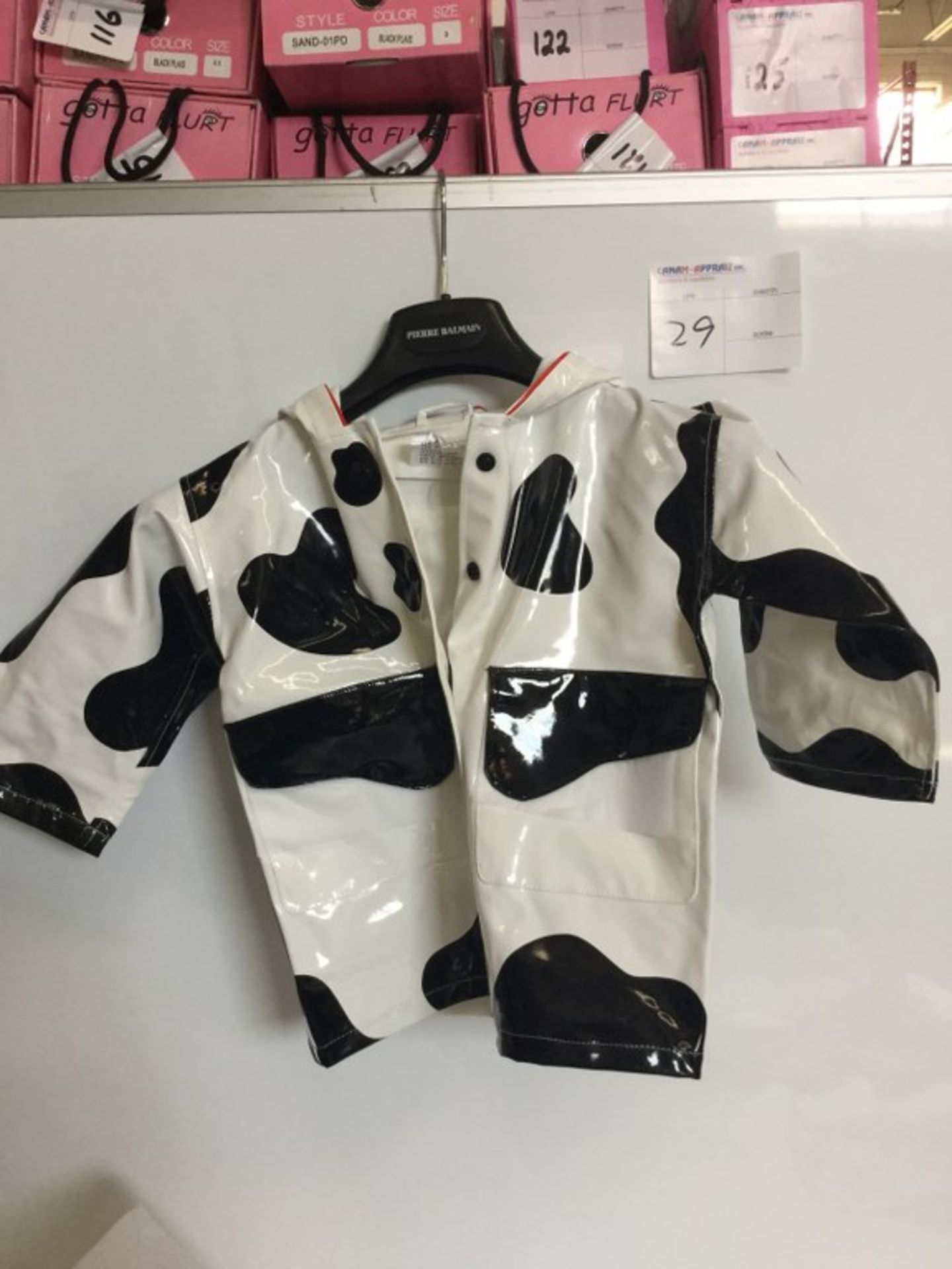 COW PATTERN CHILD RAINCOAT - SIZE 2T