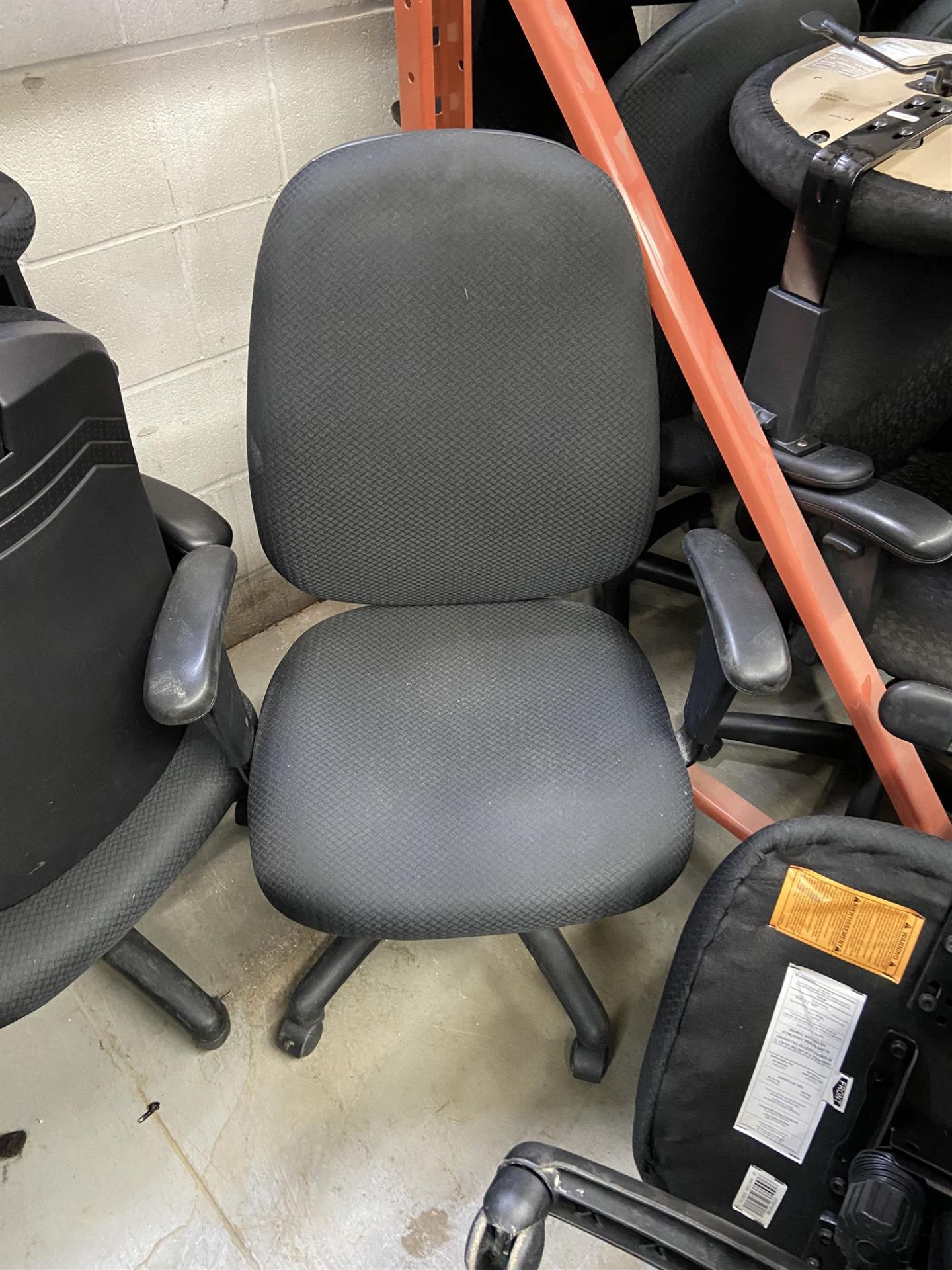 BLACK ROLLING OFFICE CHAIR - 2PCS
