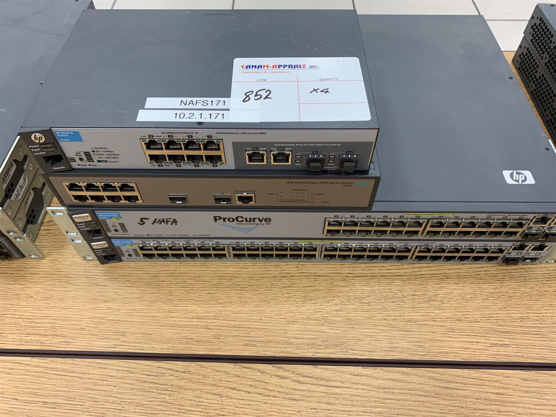 MIXED LOT - HP - NETWORK EQUIPMENT - 4PCS