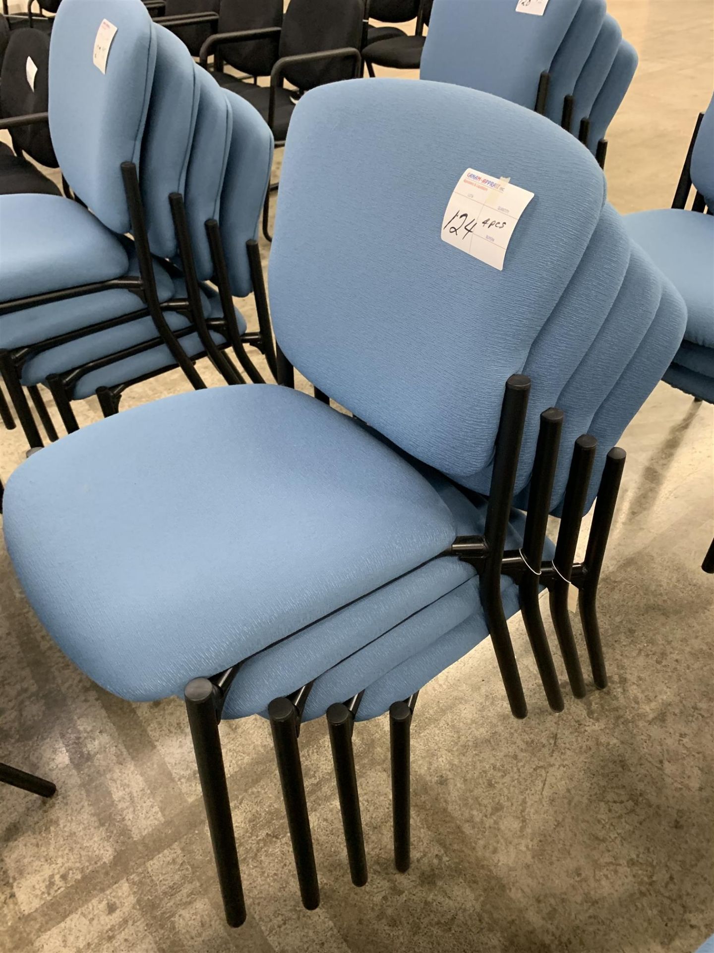 STACKABLE FABRIC CHAIRS - 4PCS