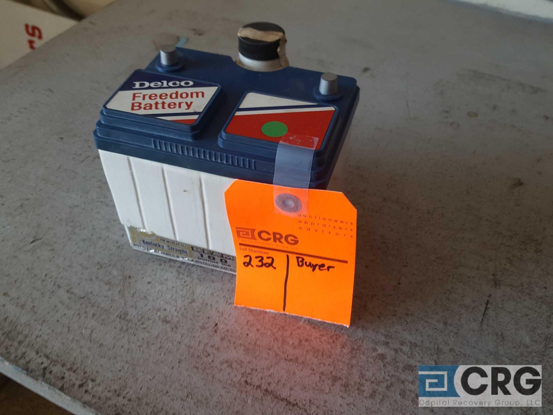 Delco Battery, Jim Beam decanter, full with original seal