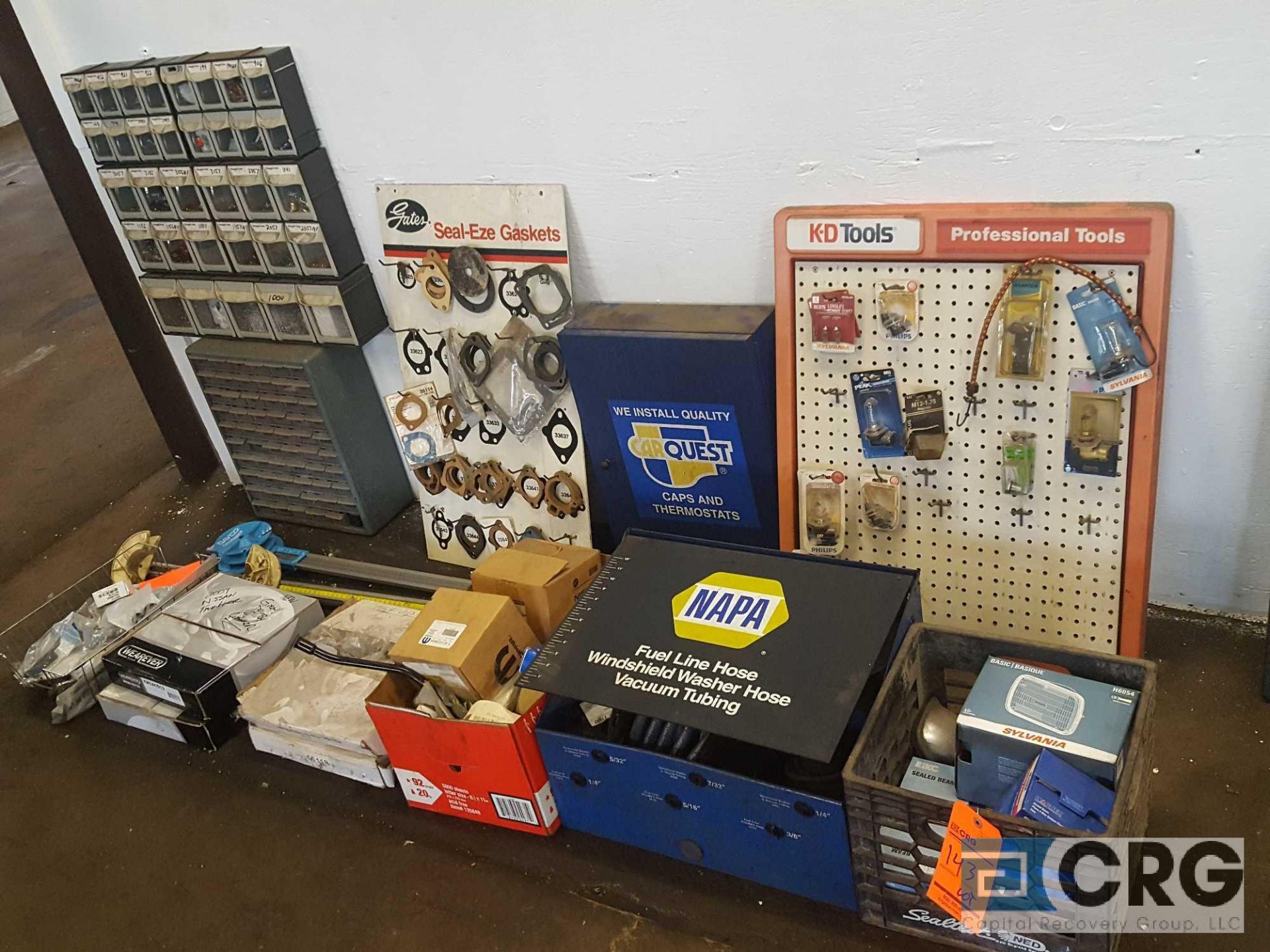 Lot of assorted automotive accessories etc. ; including Napa fuel line hose, vacuum tubing,