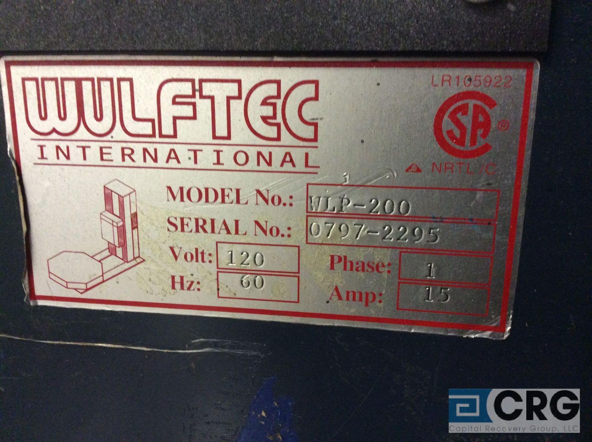 Wulftec WLP-200 International pallet wrapping machine, 1 phase - Image 3 of 3