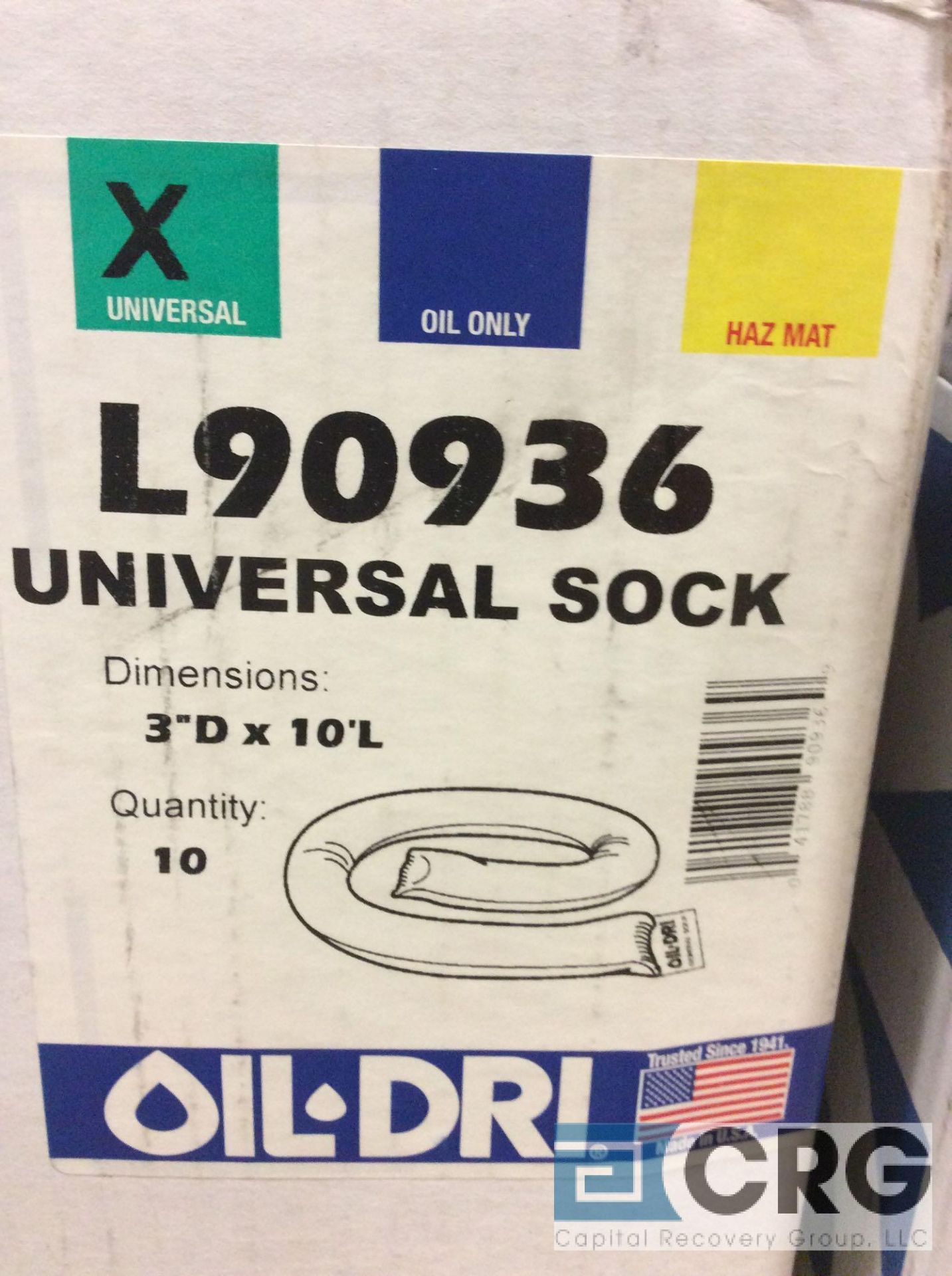 Oil Dri-Absorbent universal socks 3 in. x 10 ft. , (3) boxes-(10) per/box - Image 3 of 3