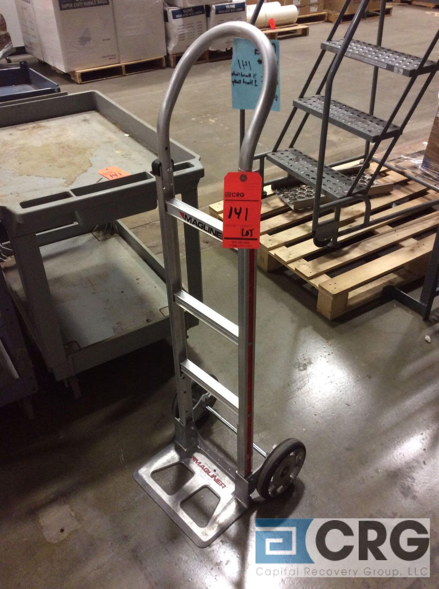 Lot of (1) MagLiner hand truck (LIKE NEW) and (3) asst portable carts - Image 3 of 3