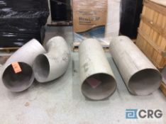 Lot of asst fiberglass pipe insulations, asst lengths and diameter of piping and asst connectors and