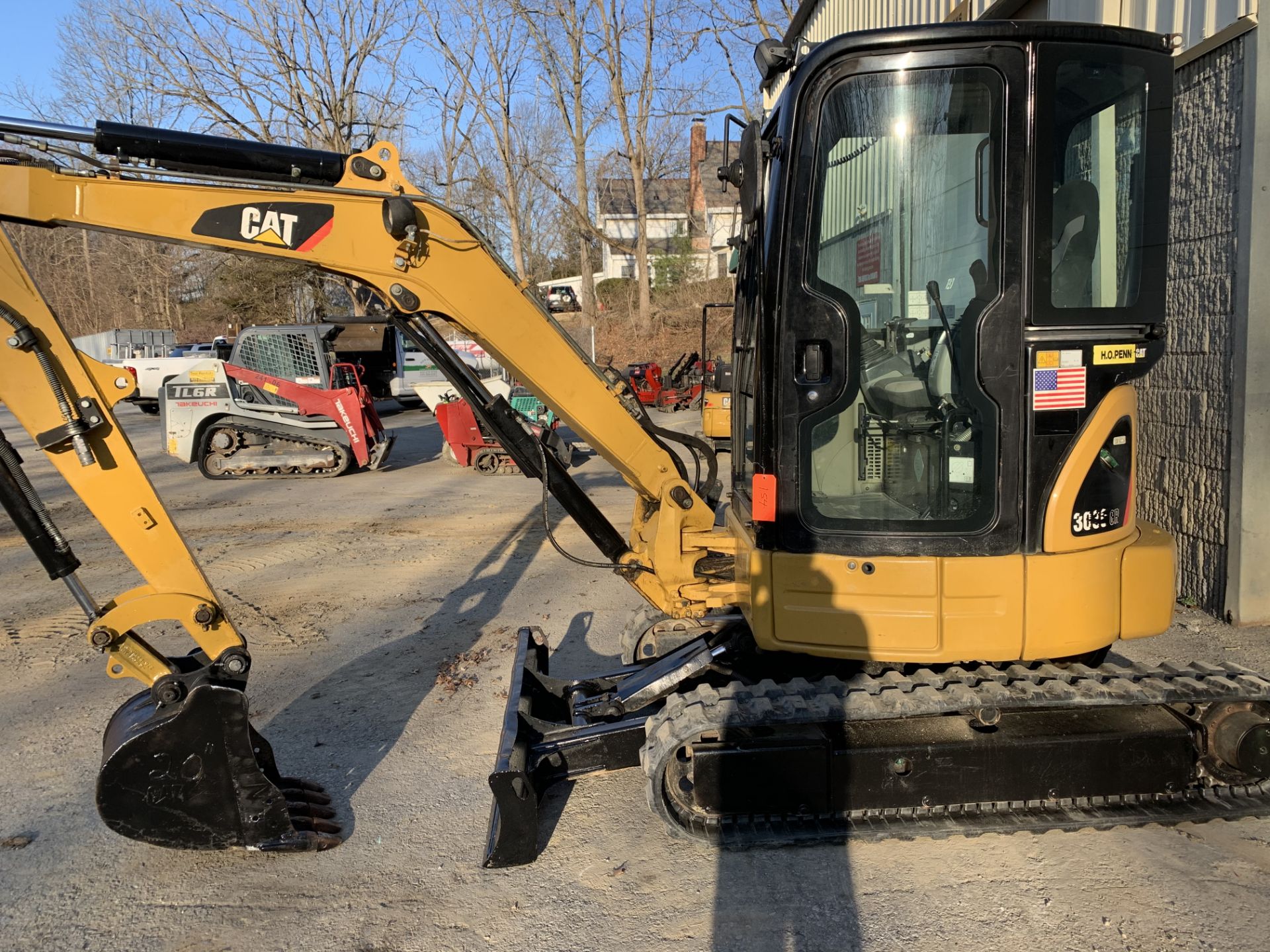 2011 Cat 303CCR excavator with cab, 2,700 hours, s/n OBXT03964