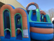 Inflatable amazing maze wet slide