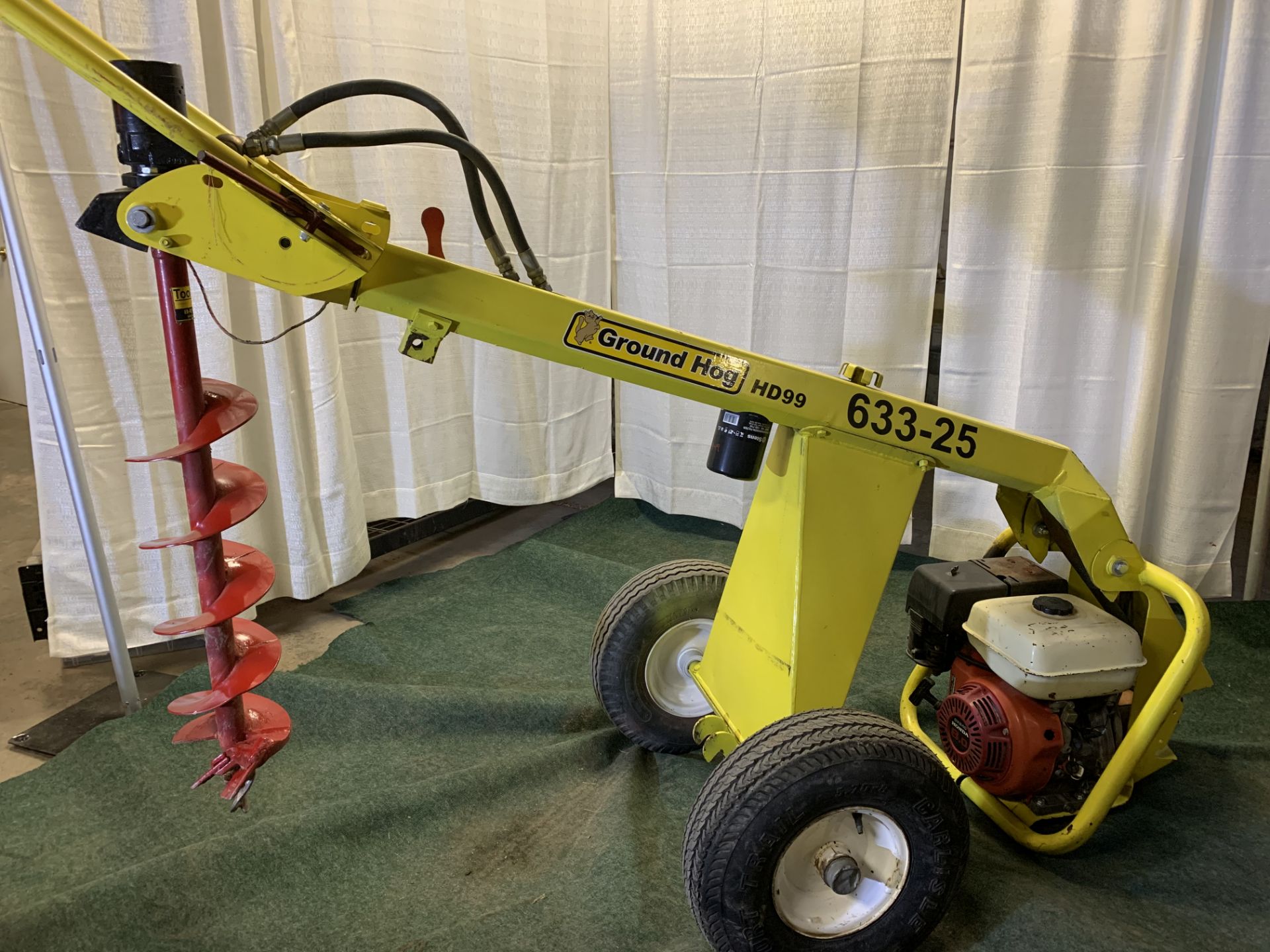 Ground Hog HD99 hydraulic post digger with auger, s/n 402107